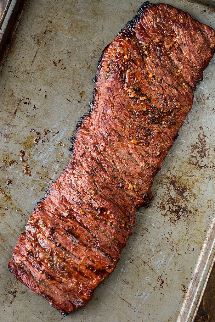 How to make Carne Asada on the Grill Garnished Plate