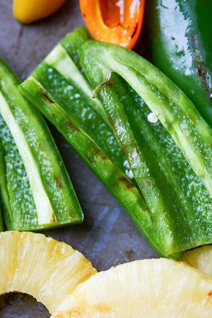 grilled jalapeno and pineapple