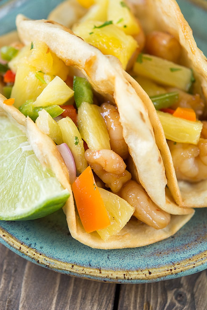 Teriyaki Shrimp Tacos