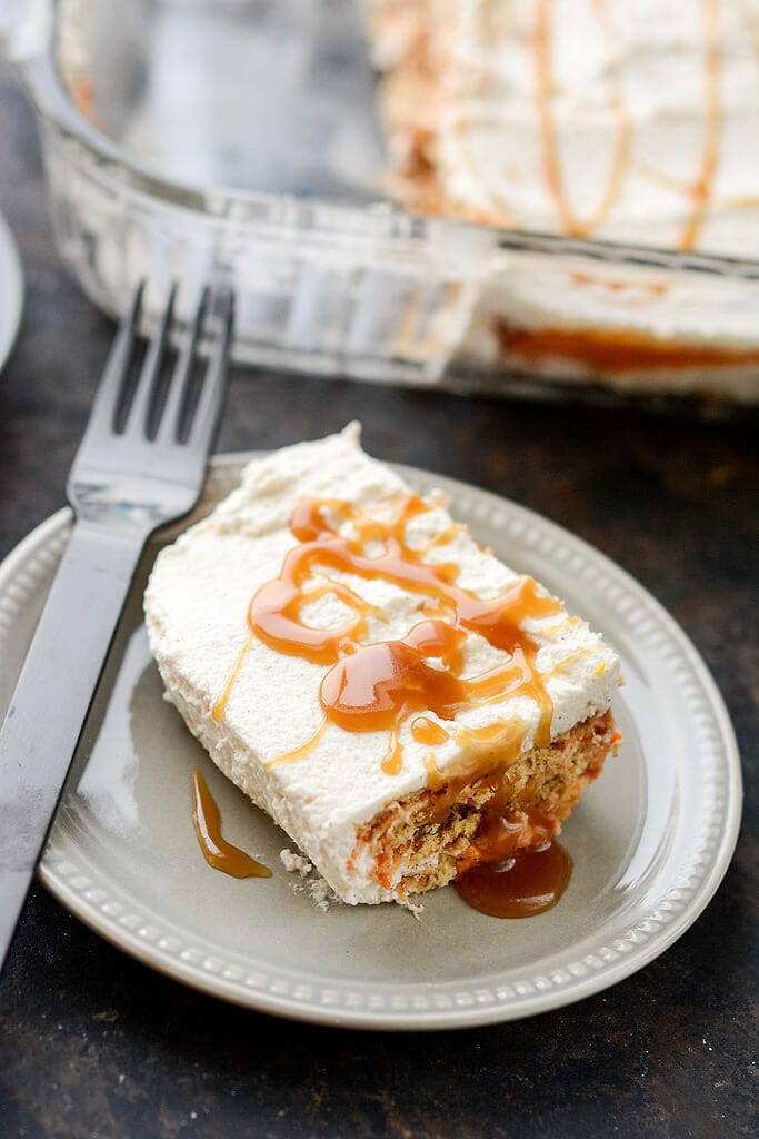 Pumpkin Caramel Ice Box Cake