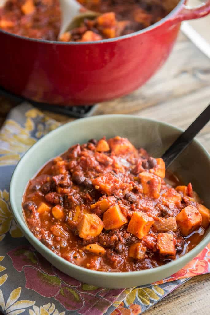 Chipotle Sweet Potato Chili with Black Beans