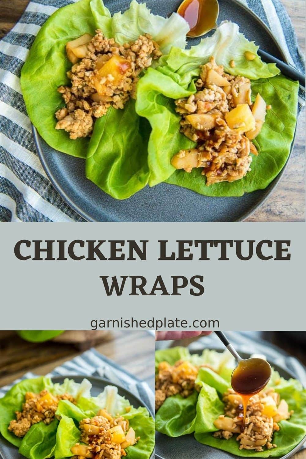 Chicken Lettuce Wraps - Garnished Plate