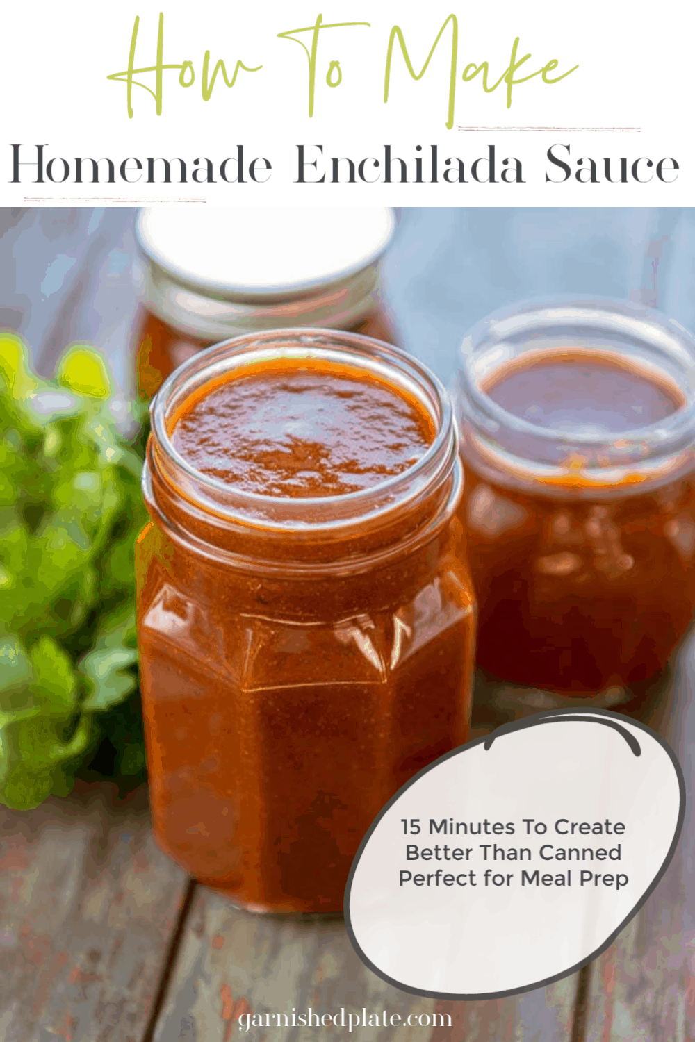 How to Make Homemade Enchilada Sauce - Garnished Plate