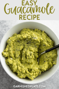 I've been making (and eating!) guacamole for years and I've got the easiest and best recipe that will have everyone begging you to bring the apps to the party! This Easy Guacamole Recipe is the only one you need! #garnishedplate #guacamole #dip #avocado