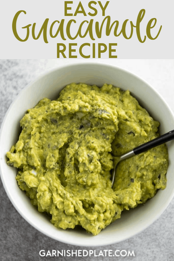 Easy Guacamole Recipe - Garnished Plate