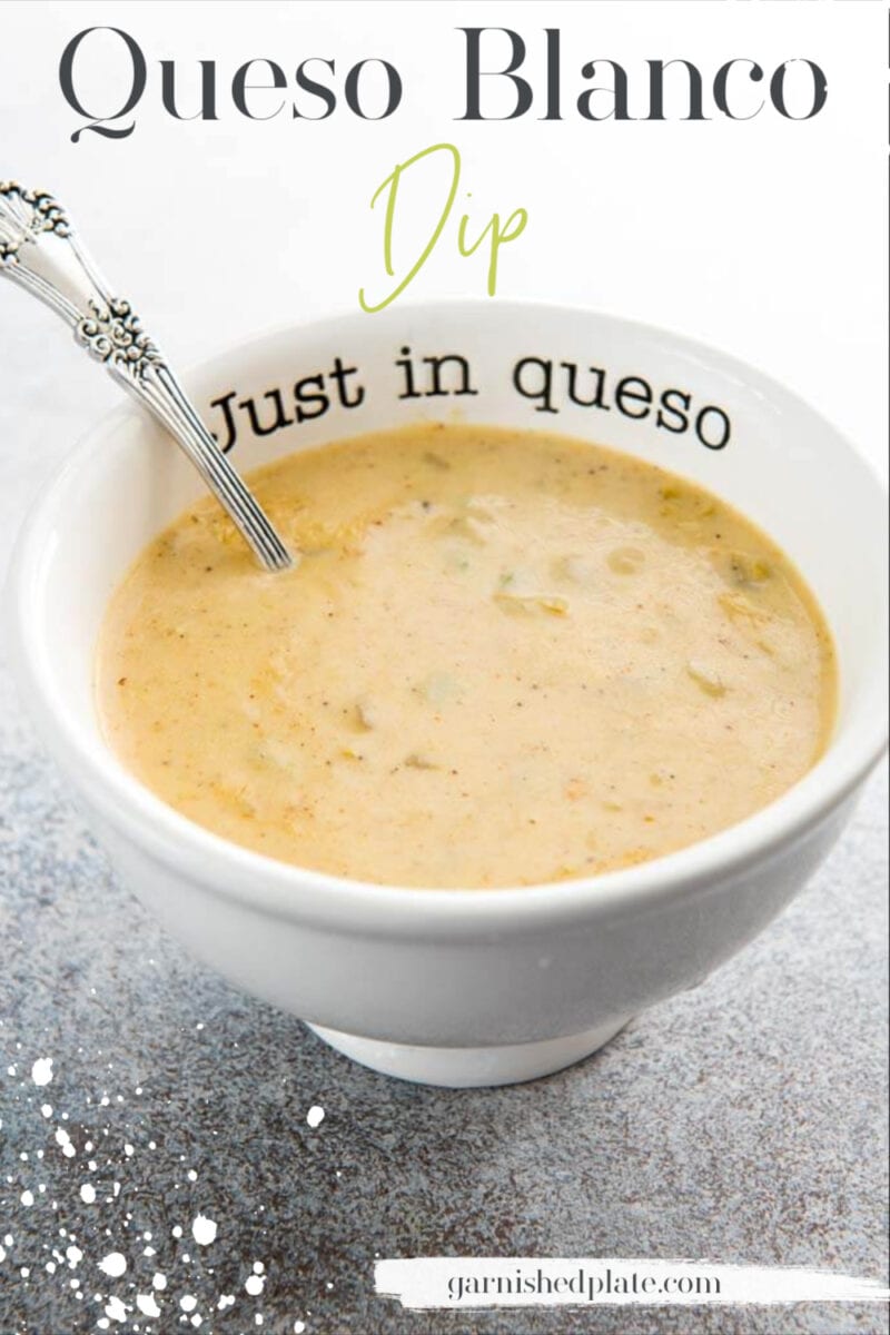 Queso Blanco Dip - Garnished Plate