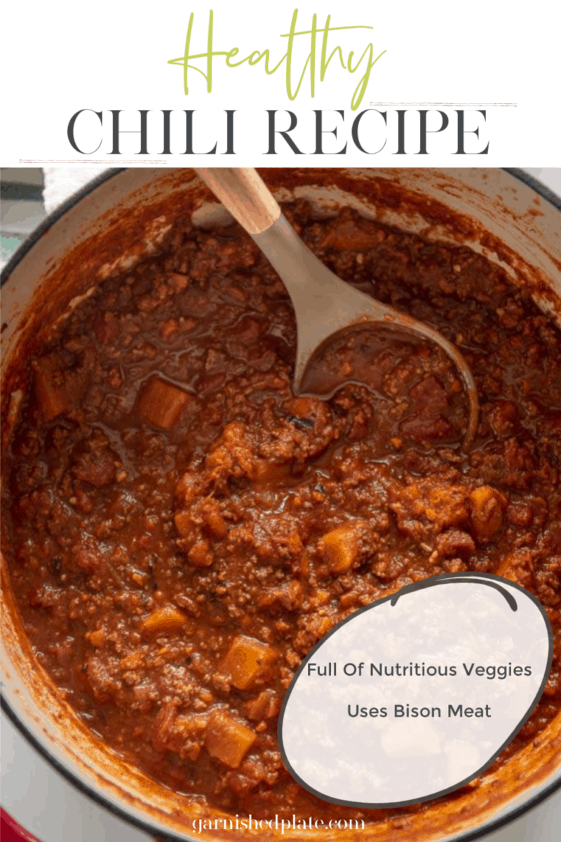 Healthy Chili Recipe - Garnished Plate