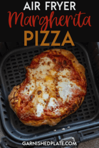 If you're craving a fresh baked pizza but don't want the hassle? Try the air fryer! This Air Fryer Margherita Pizza rivals my favorite pizza place and is so easy and cooks in minutes! #airfryer #pizza #margherita
