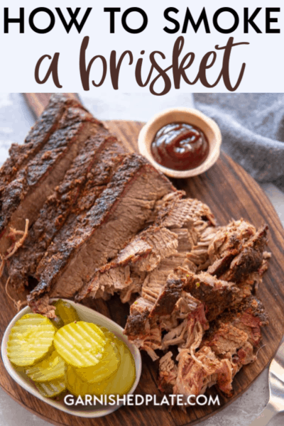 How to Smoke a Brisket - Garnished Plate