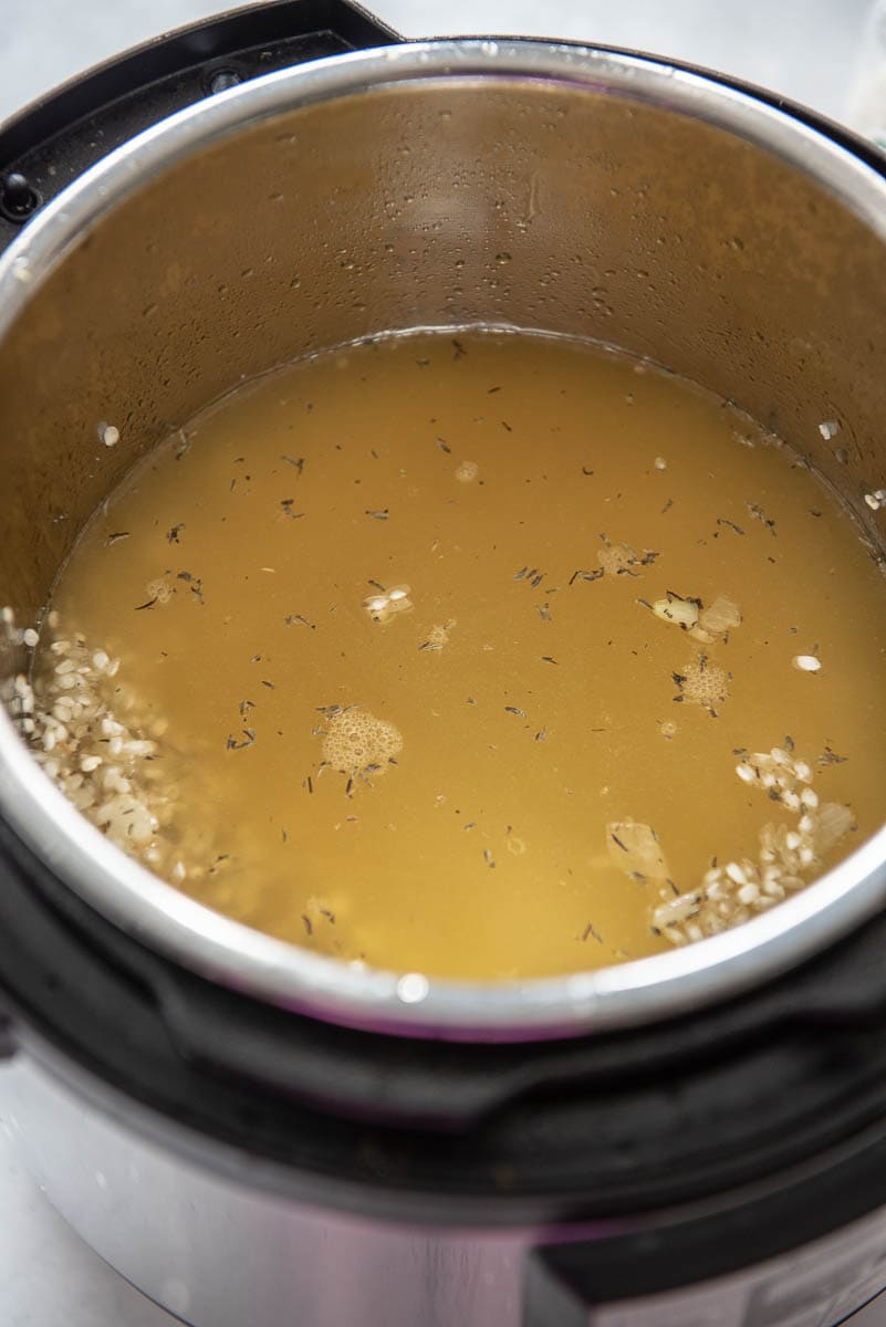 chicken broth in instant pot to make risotto