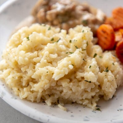 instant pot risotto for dinner with chicken and carrots
