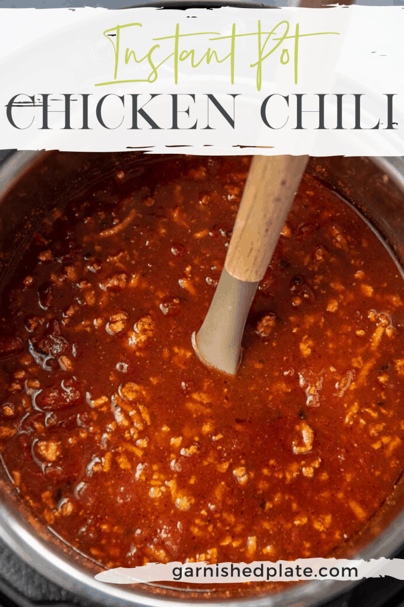Instant Pot Chicken Chili - Garnished Plate
