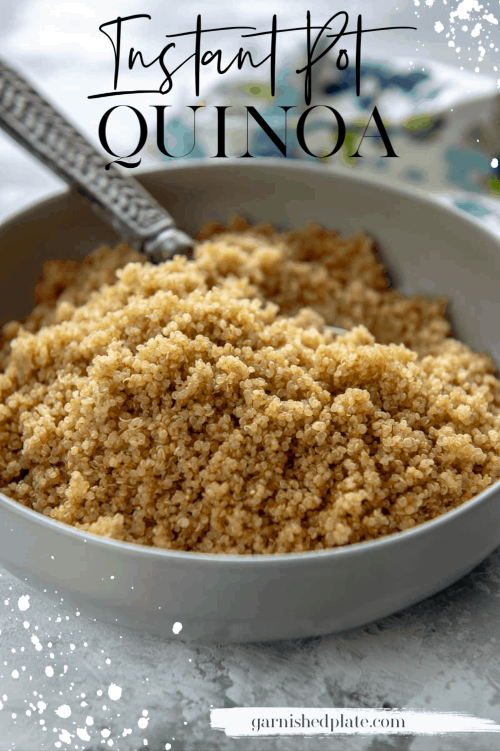 Instant Pot Quinoa - Garnished Plate