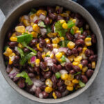 black bean and corn salsa in a bowl