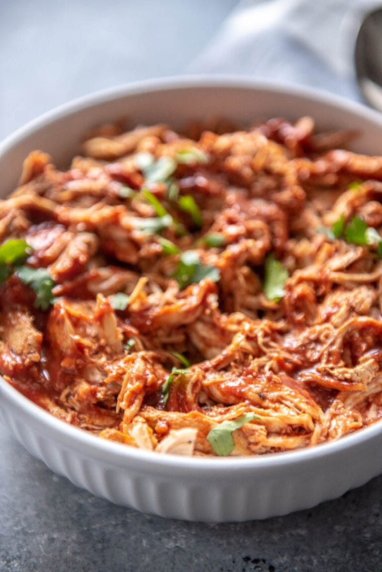 Instant Pot BBQ Chicken - Garnished Plate