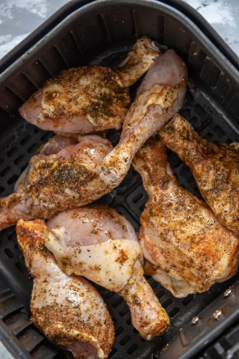 Air Fryer Chicken Drumsticks - Garnished Plate