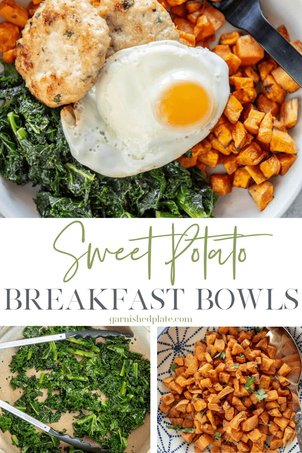 Sweet Potato Breakfast Bowls - Garnished Plate