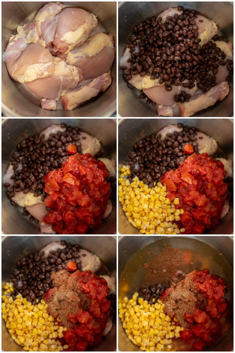 step by step making instant pot chicken tortilla soup 