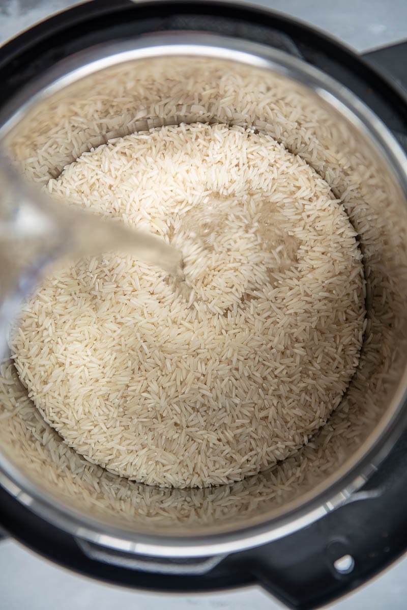 adding water to basmati rice in instant pot