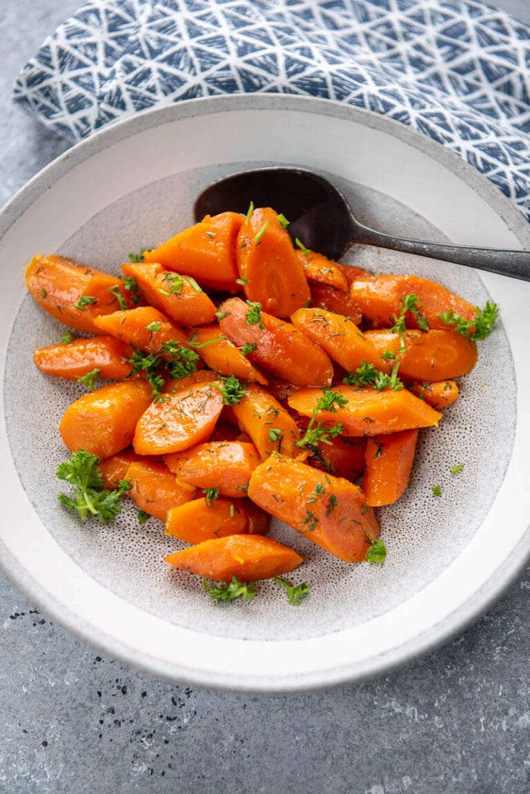 Instant Pot Carrots - Garnished Plate