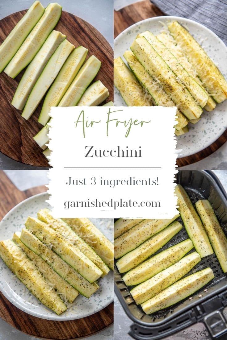 Air Fryer Zucchini - Garnished Plate