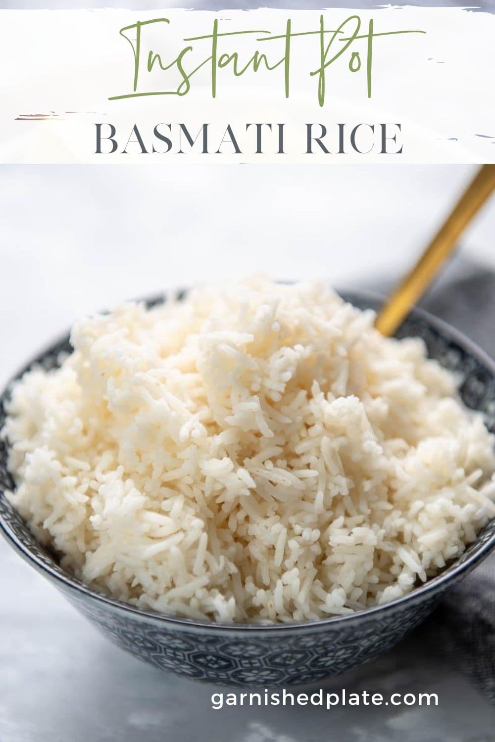 Instant Pot Basmati Rice Garnished Plate