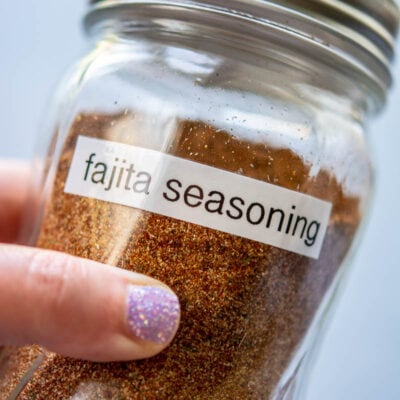 homemade fajita seasoning in a glass jar