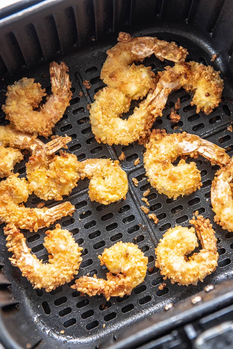 fried shrimp in an air fryer