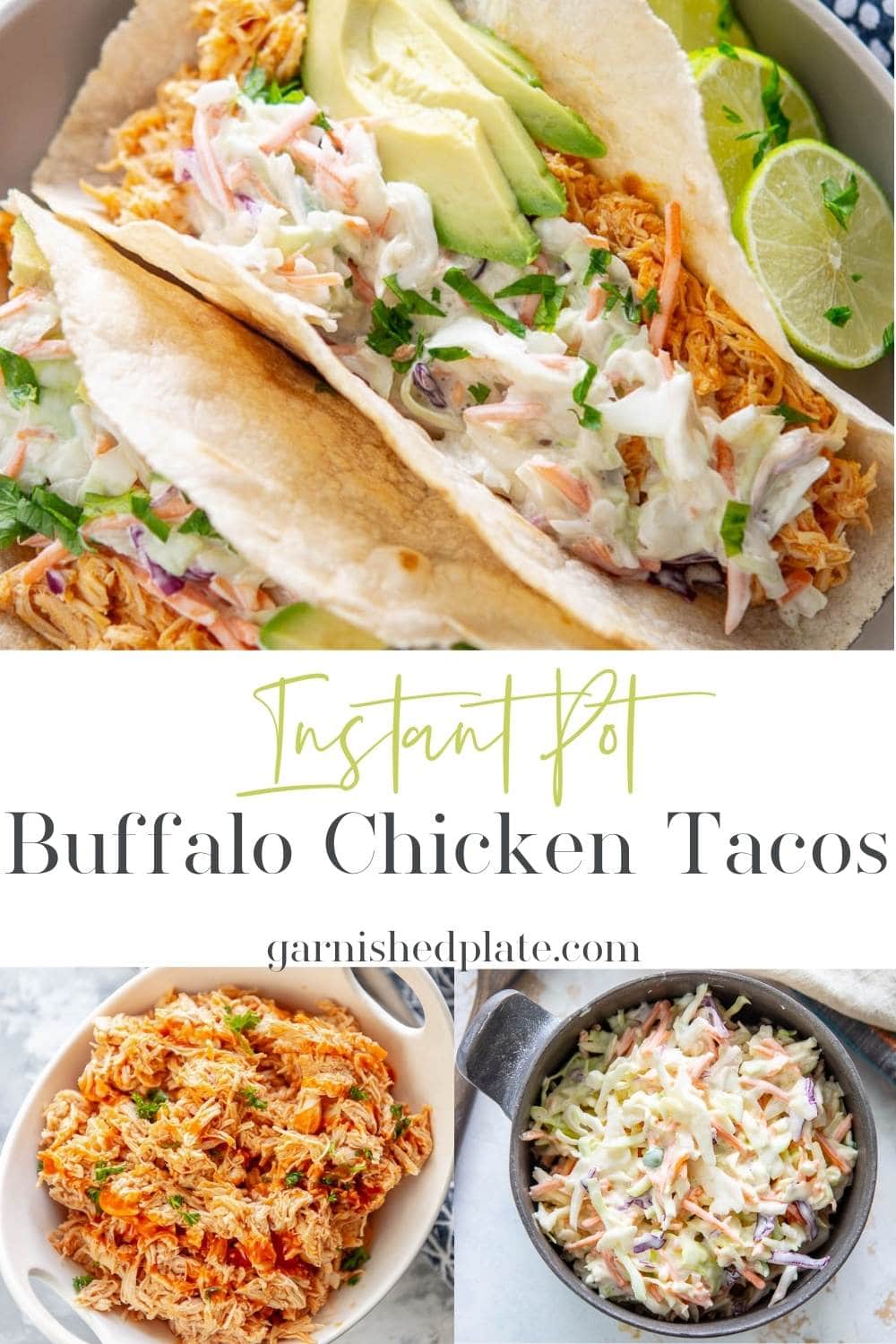 Buffalo Chicken Tacos - Garnished Plate