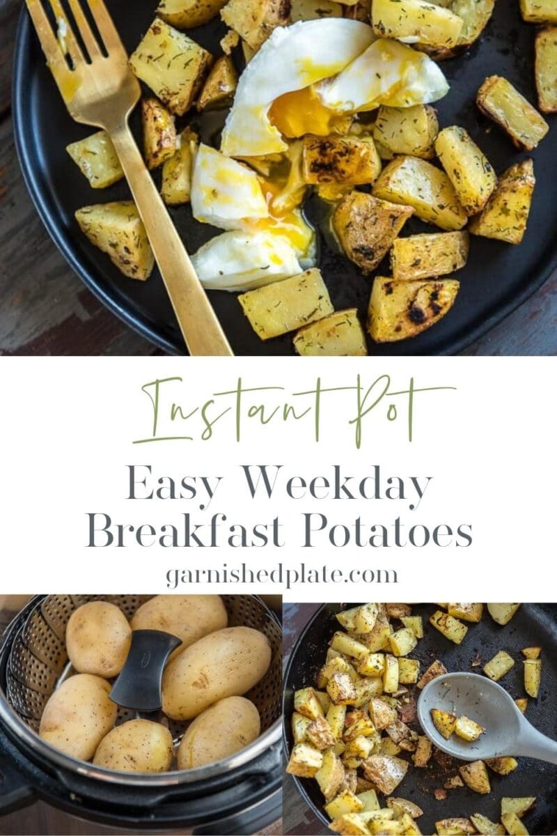 Easy Weekday Breakfast Potatoes - Garnished Plate