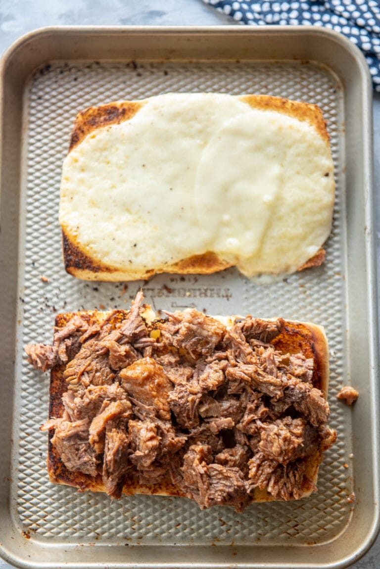 Instant Pot Brisket Sliders Garnished Plate