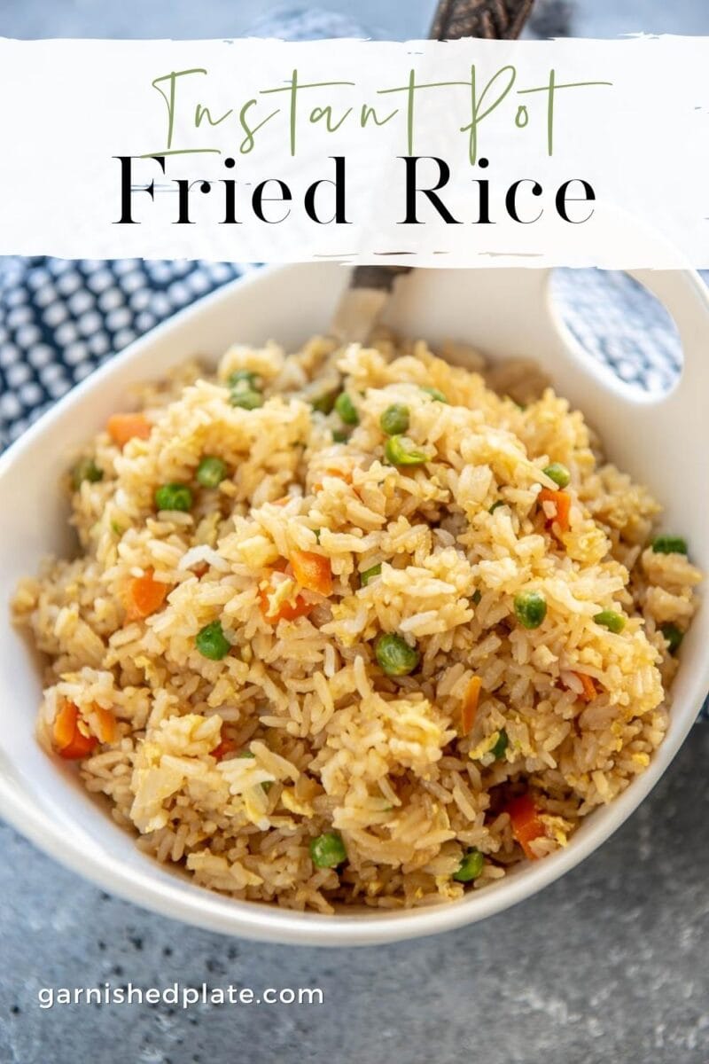 Instant Pot Fried Rice - Garnished Plate