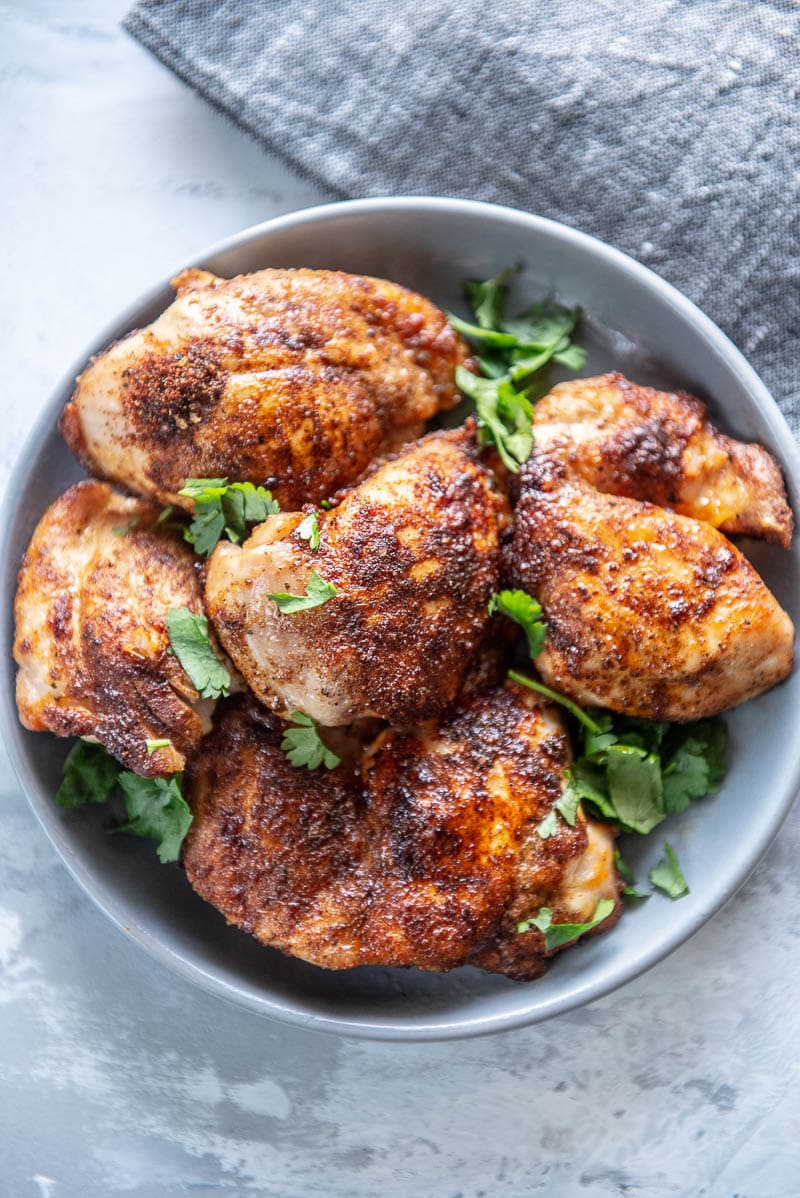 chicken thighs on a plate