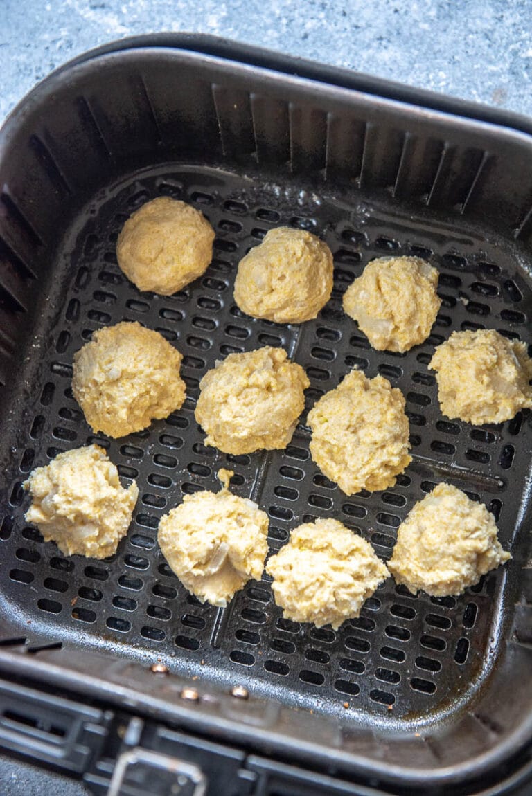 Air Fryer Hush Puppies - Garnished Plate