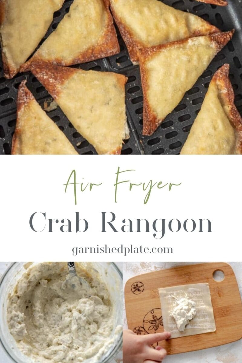 How to make Crab Rangoon in the Air Fryer  Garnished Plate