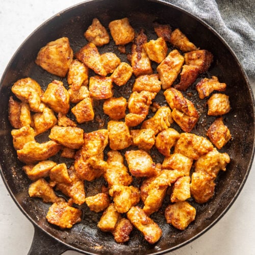 Cajun Chicken Bites - Garnished Plate