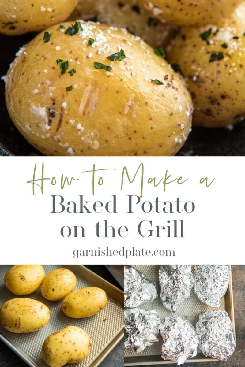 How to Make a Baked Potato on the Grill Garnished Plate