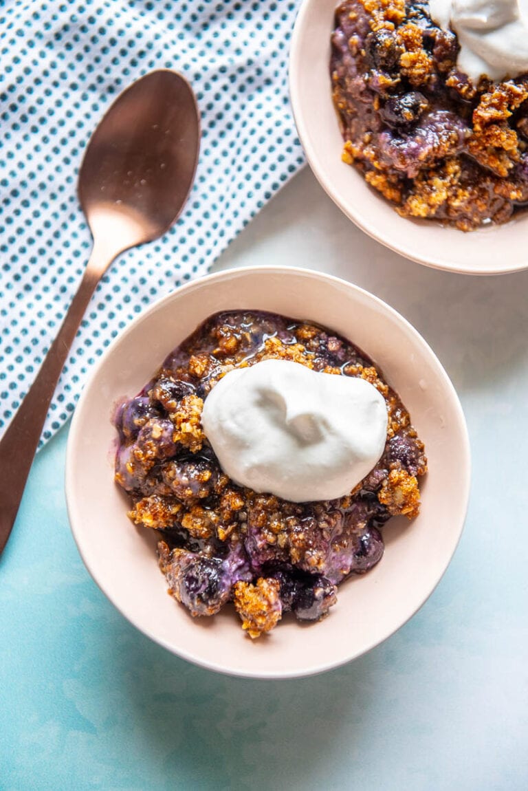 Blueberry Crumble {Gluten and Dairy Free}
