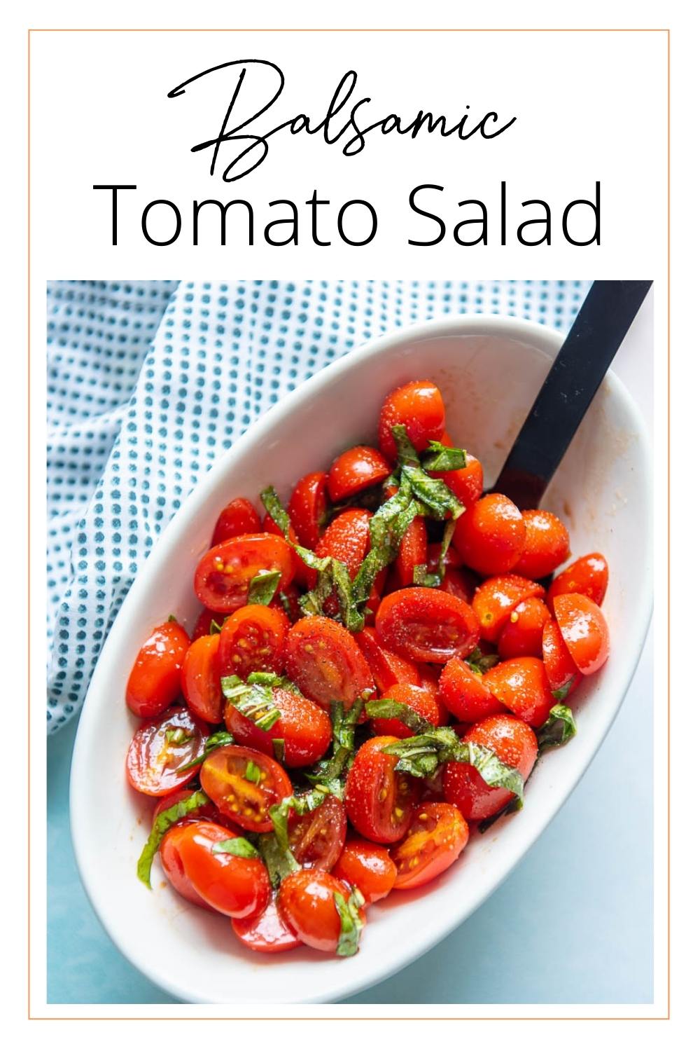 Balsamic Tomato Salad - Garnished Plate