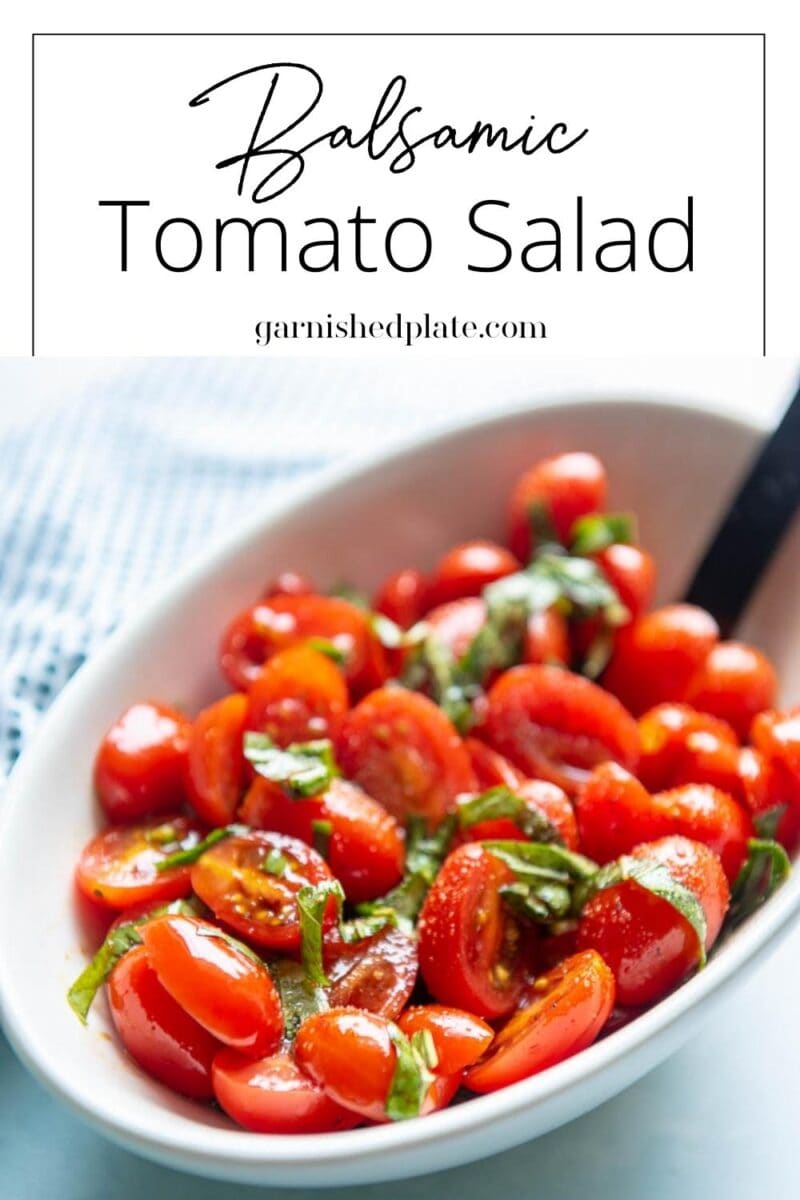 Balsamic Tomato Salad - Garnished Plate
