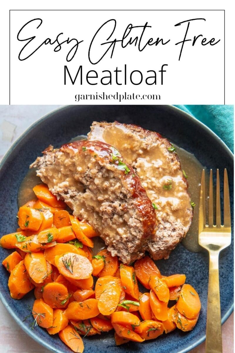 Easy Gluten Free Meatloaf - Garnished Plate