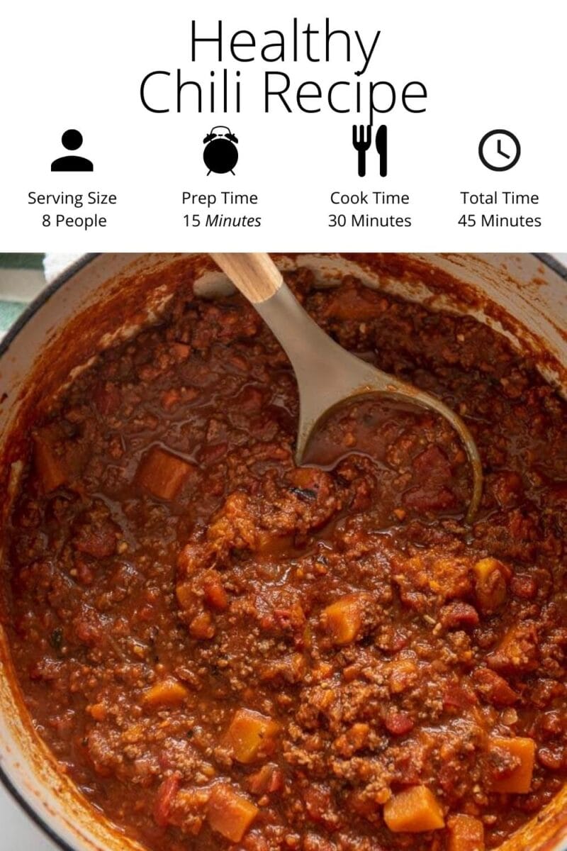 Healthy Chili Recipe - Garnished Plate