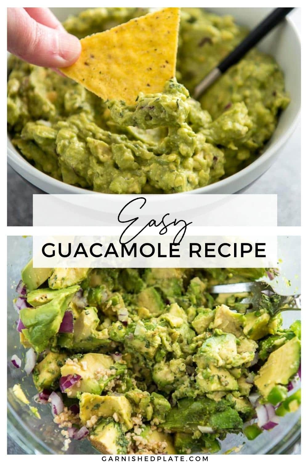 Easy Guacamole Recipe - Garnished Plate