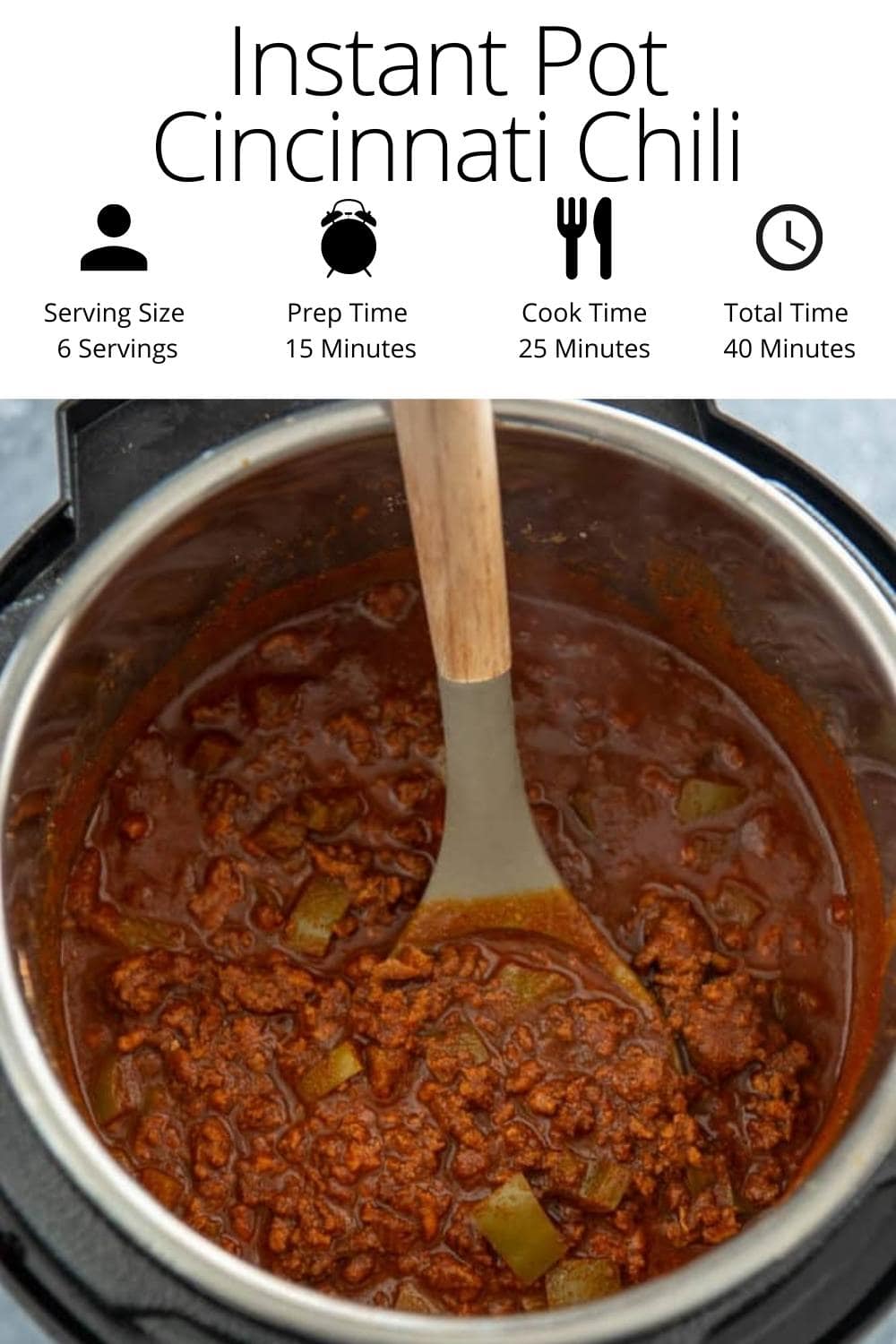 Instant Pot Cincinnati Chili Garnished Plate