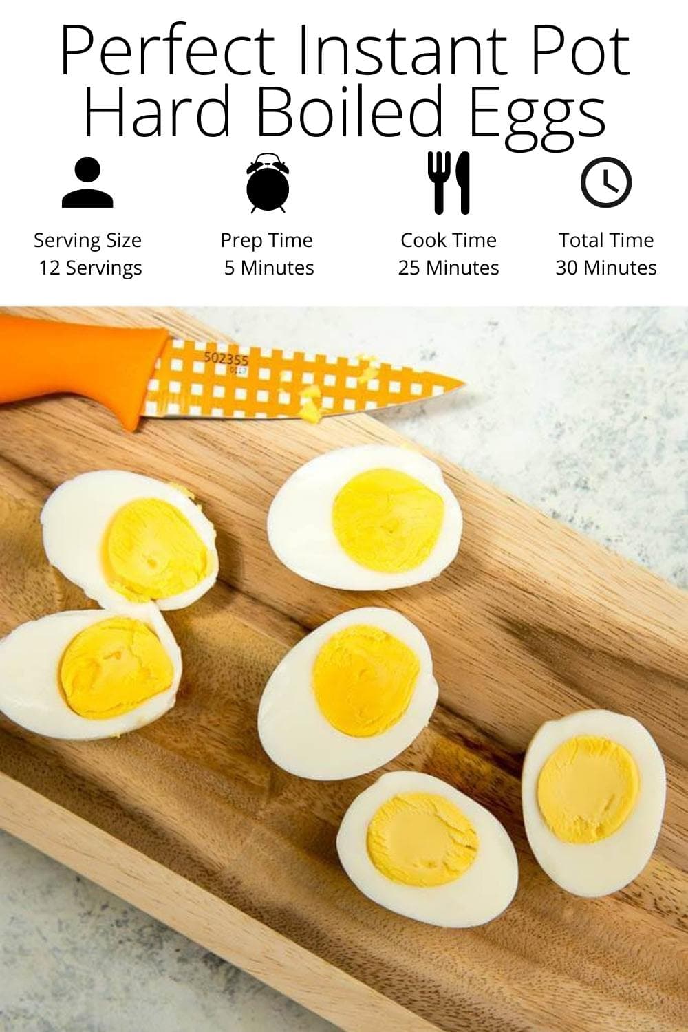 Perfect Instant Pot Hard Boiled Eggs - Garnished Plate