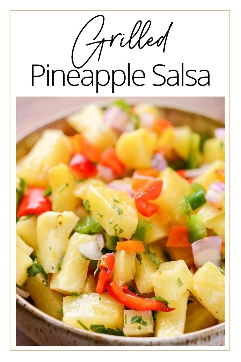 Grilled Pineapple Salsa - Garnished Plate