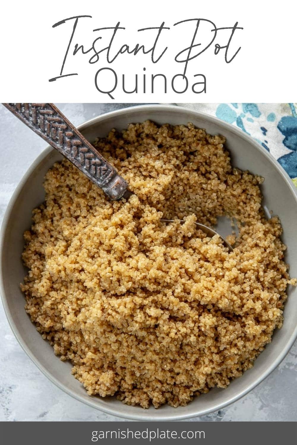 Instant Pot Quinoa - Garnished Plate