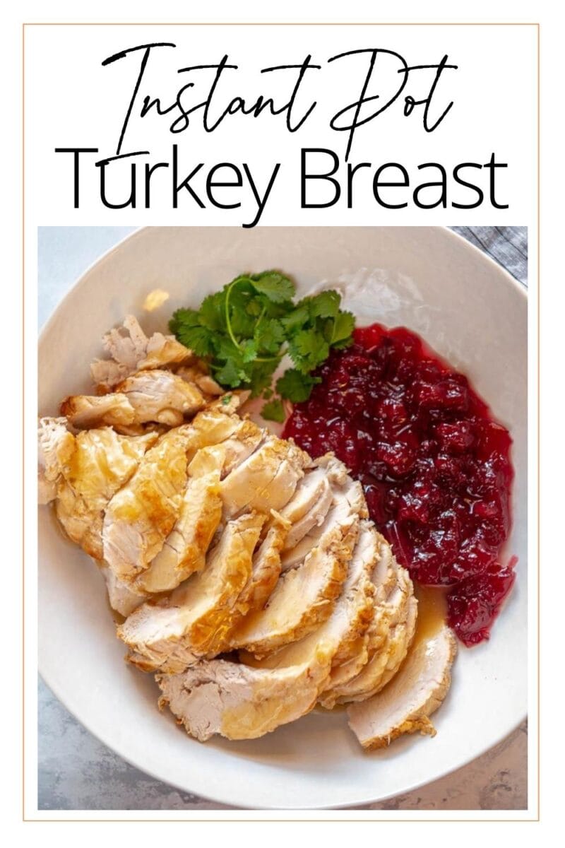 Instant Pot Turkey Breast - Garnished Plate