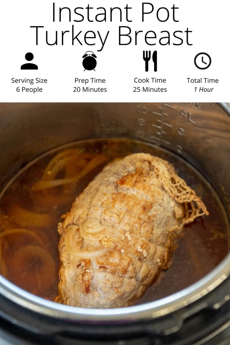 Instant Pot Turkey Breast Garnished Plate