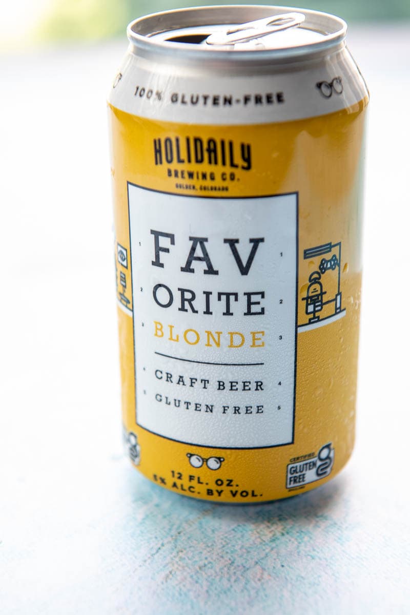 can of gluten free beer